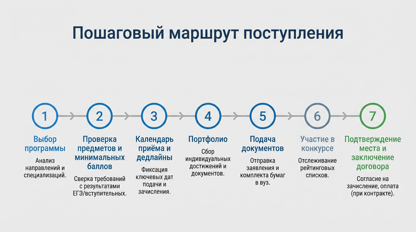 Пошаговый маршрут посткпления
